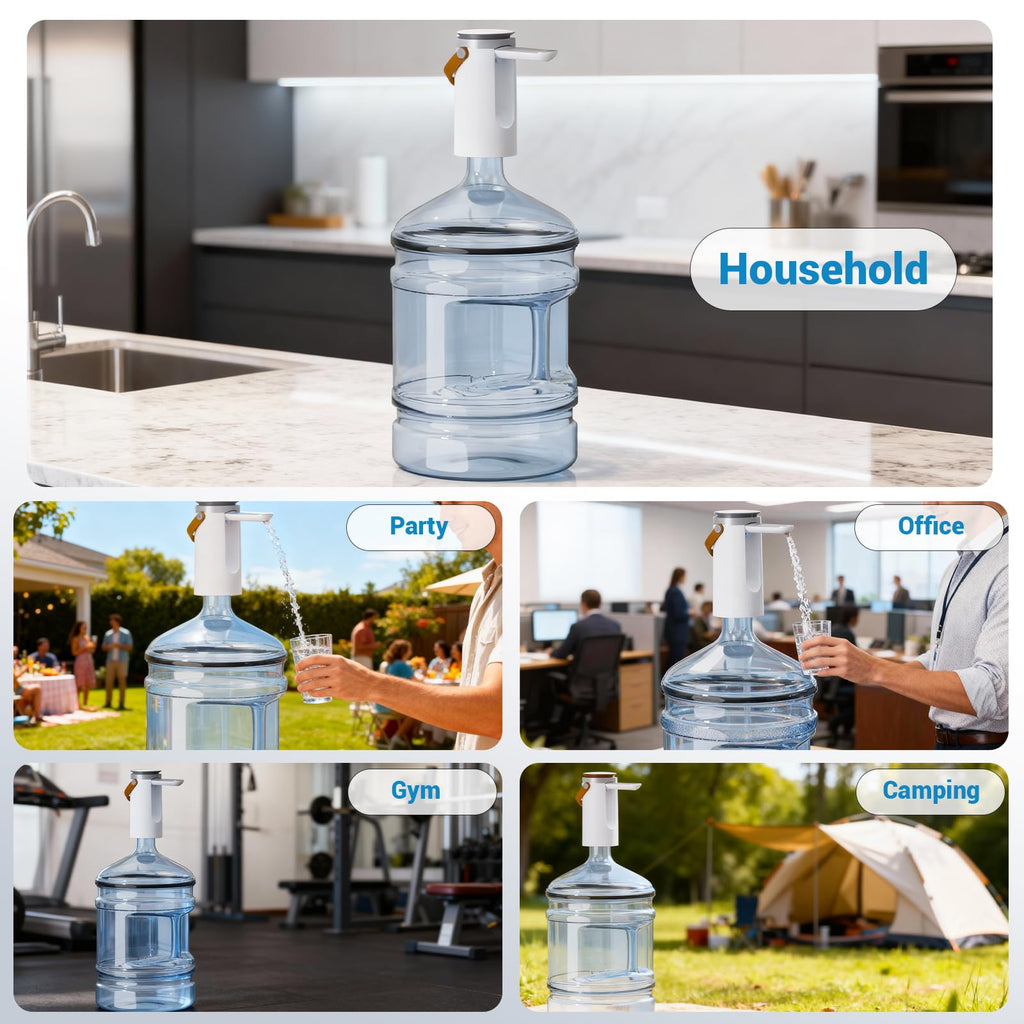 Portable USB Water Dispenser for 3-5 Gallon Bottles