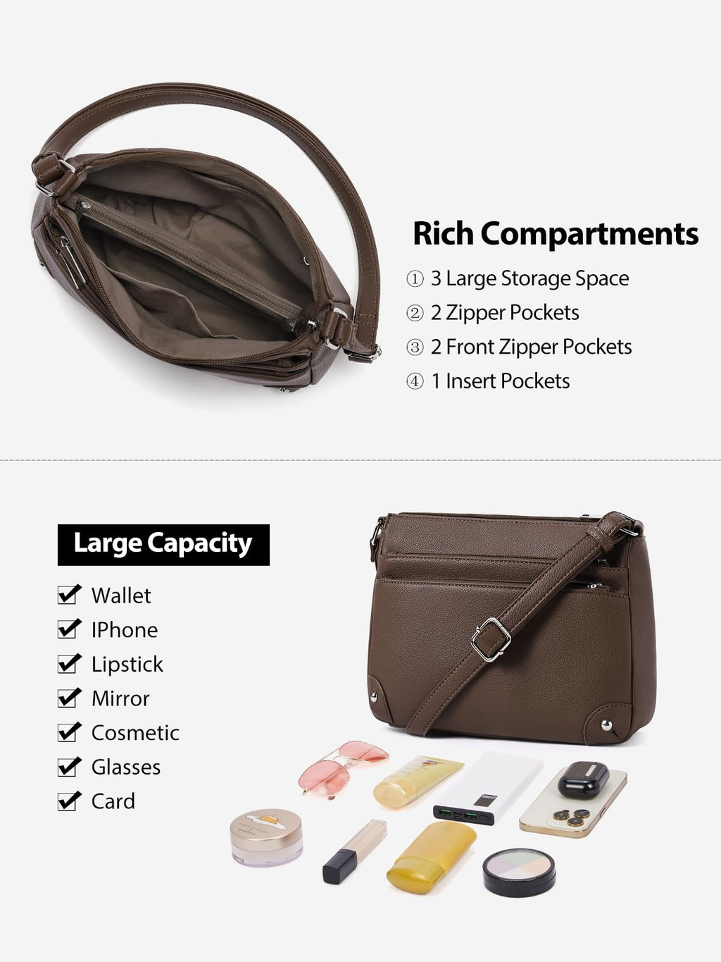 WestBronco ZipSatchel: Women's Medium Crossbody Bag - Handbags by Handbags Specialist Headquarter | Available at Handbags Specialist Headquarter