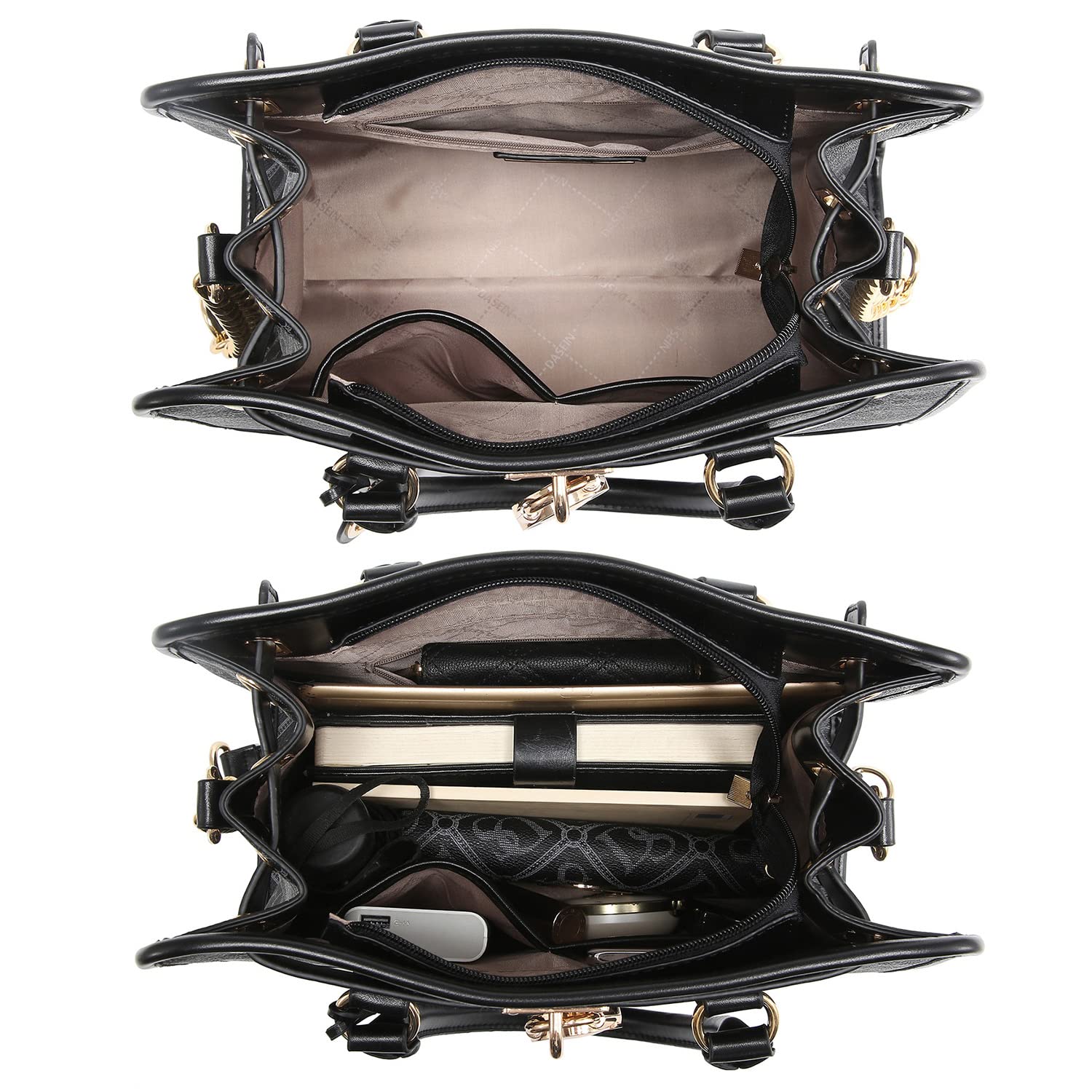 Dasein Women’s 2pcs Satchel & Shoulder Bag Set