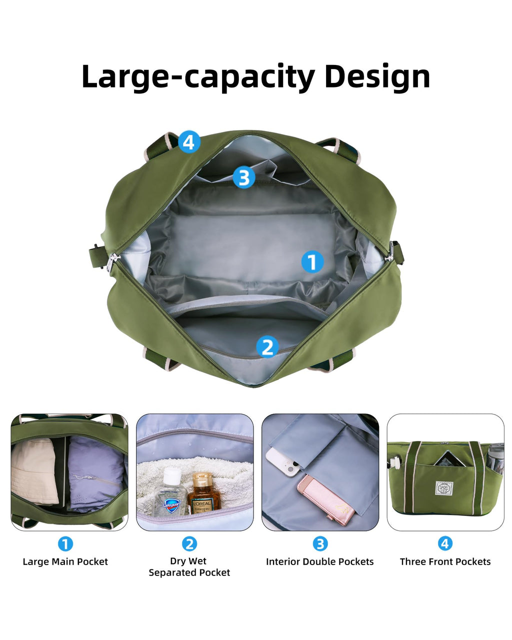 WALNEW Foldable Waterproof Travel Duffel Bag - Luggage Travel Bags by Handbags Specialist Headquarter | Available at Handbags Specialist Headquarter