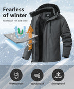Men's Mountain Ski Jacket - Waterproof & Warm