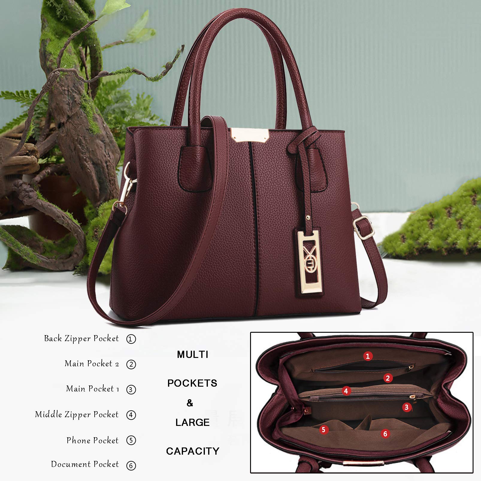 COCIFER Women's Shoulder Tote Handbag
