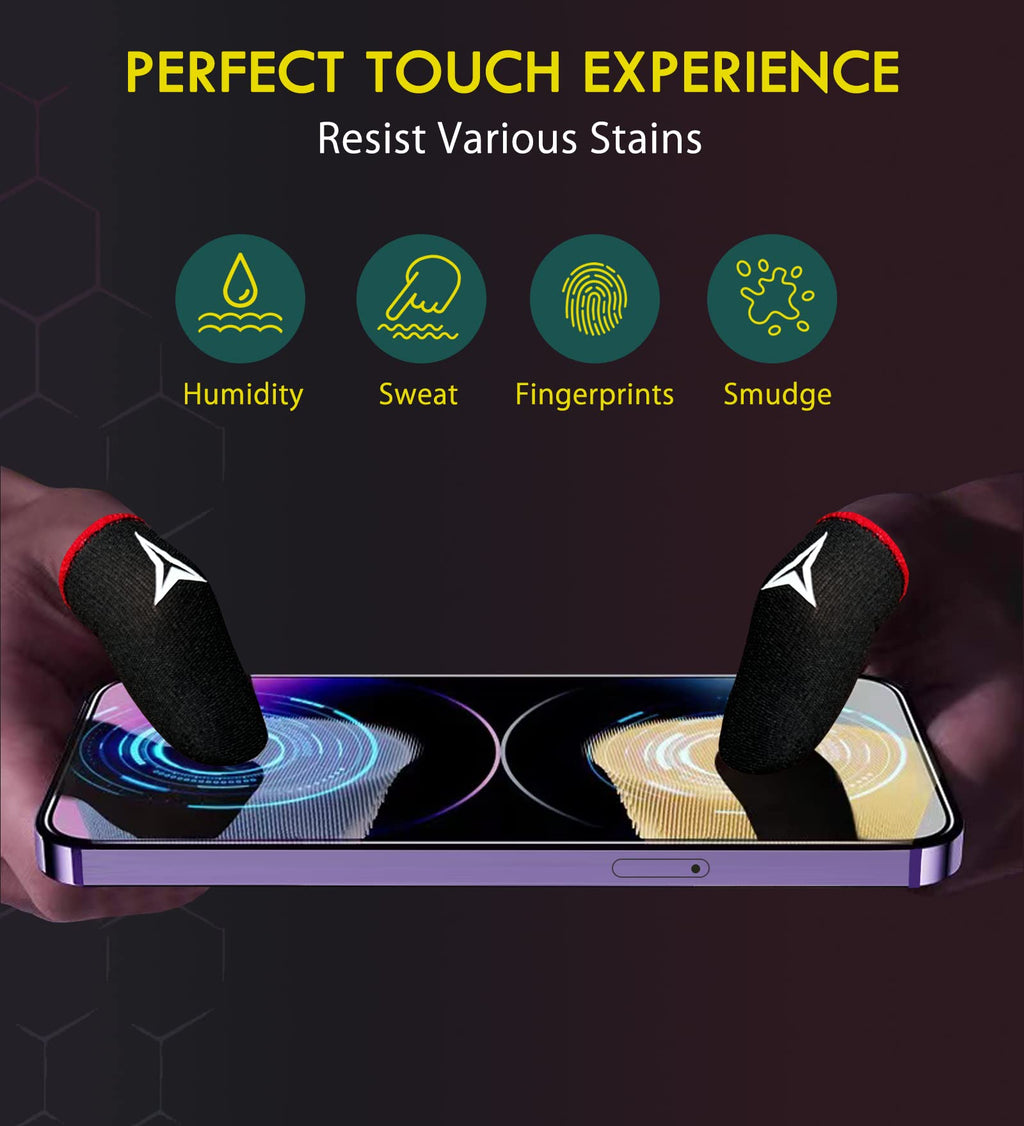 Nuozme Pro Touch Finger Sleeves - 6 Pack Gaming Gear -  by Handbags Specialist Headquarter | Available at Handbags Specialist Headquarter
