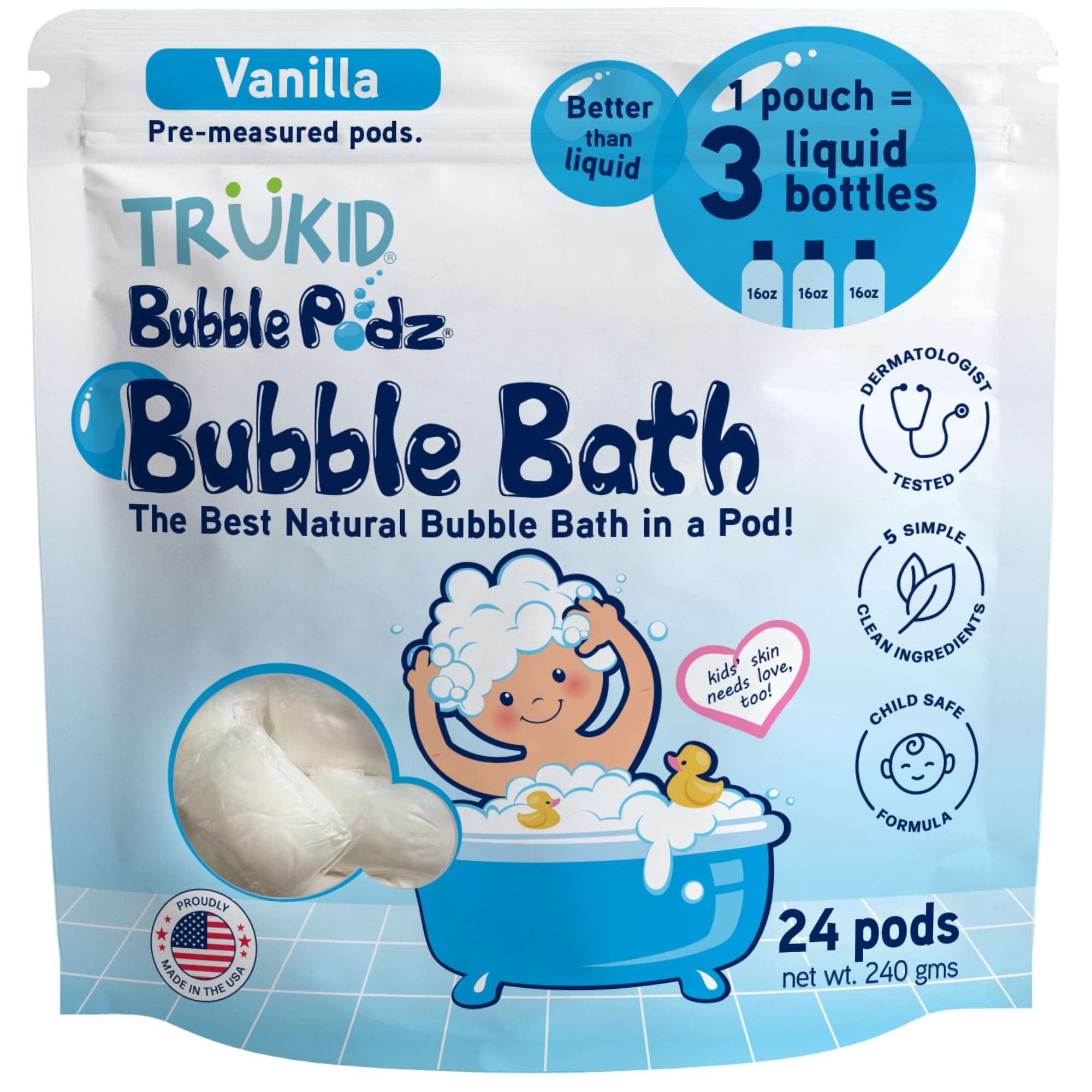 TruKid Bubble Podz: Gentle Lavender Bath Bombs - Baby Products by Handbags Specialist Headquarter | Available at Handbags Specialist Headquarter