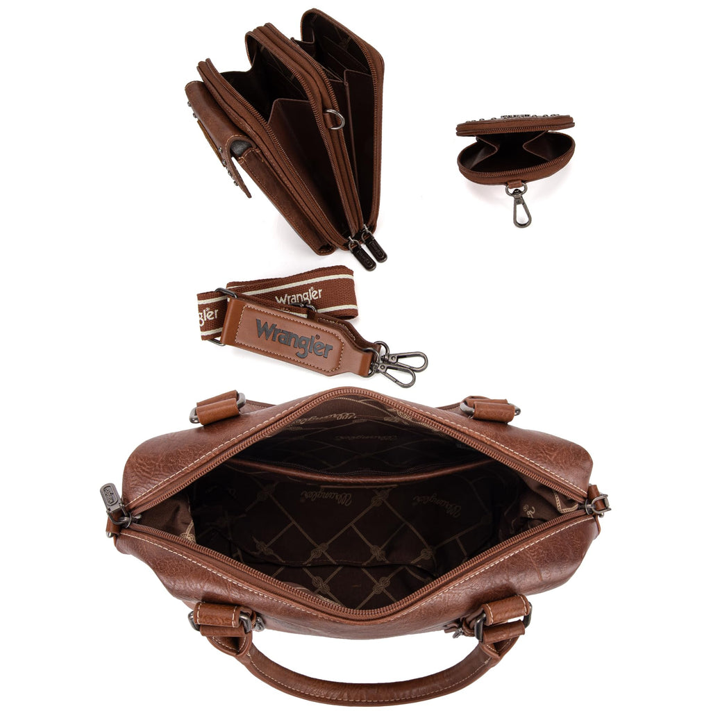 Wrangler Women's Trio: Satchel, Phone Bag & Coin Purse