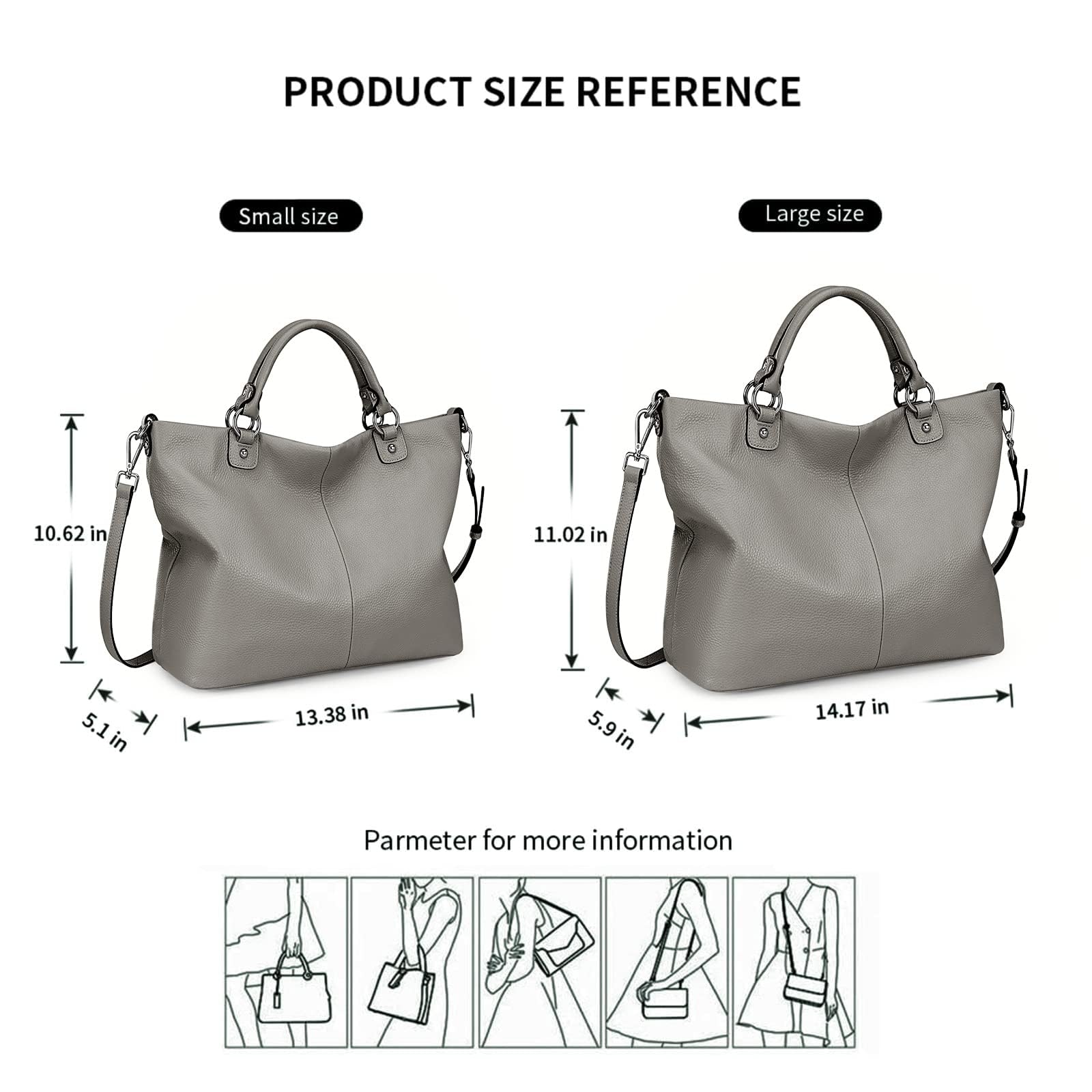 Kattee Women's Leather Tote Bag