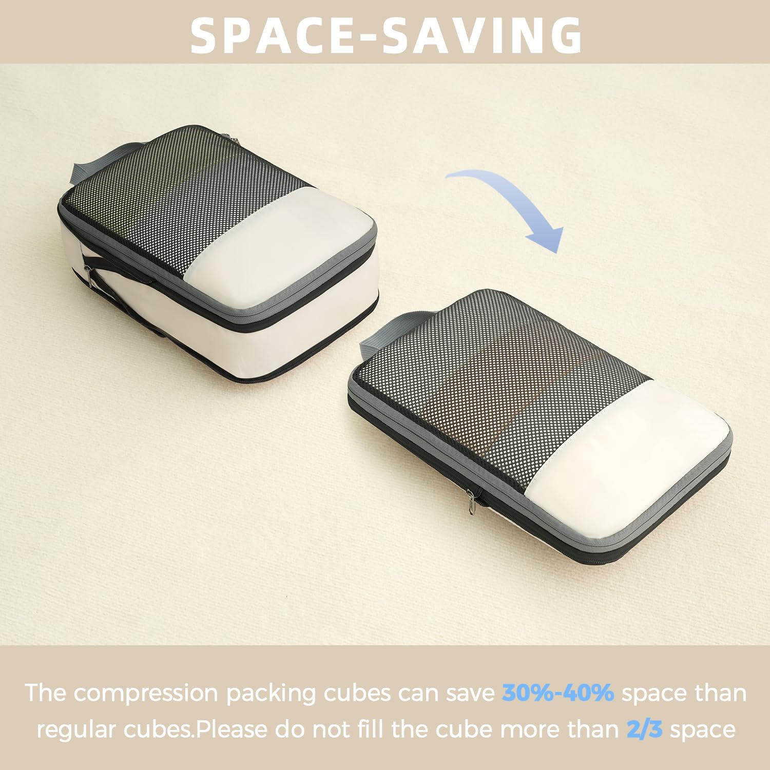 BAGAIL Expandable Travel Compression Cubes Set -  by Handbags Specialist Headquarter | Available at Handbags Specialist Headquarter