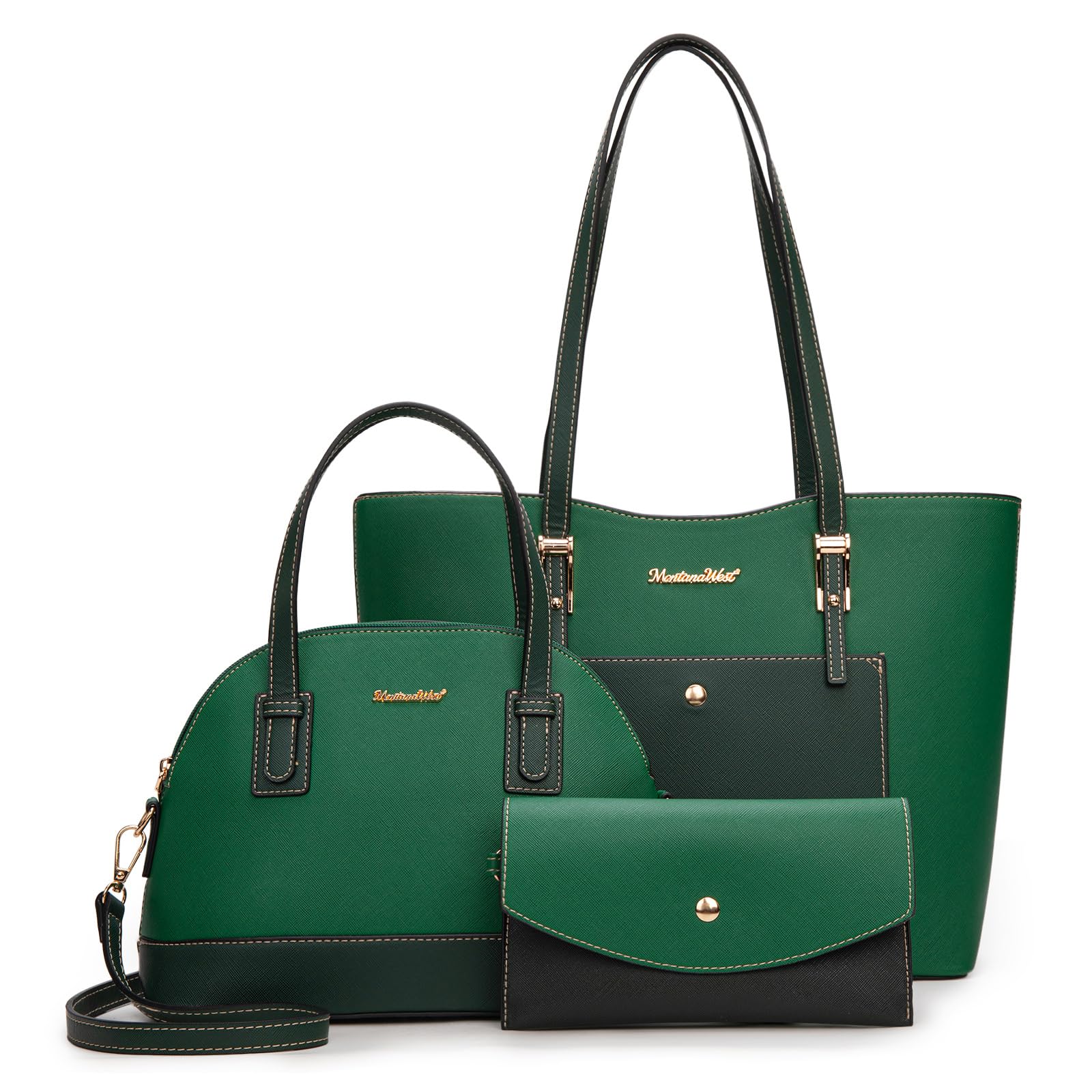 Montana West Luxe Trio: Tote, Wallet & Satchel Set