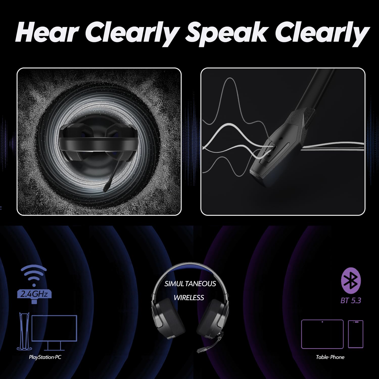 NUBWO G06 Dual Wireless Gaming Headset - Gaming Accessories by Handbags Specialist Headquarter | Available at Handbags Specialist Headquarter