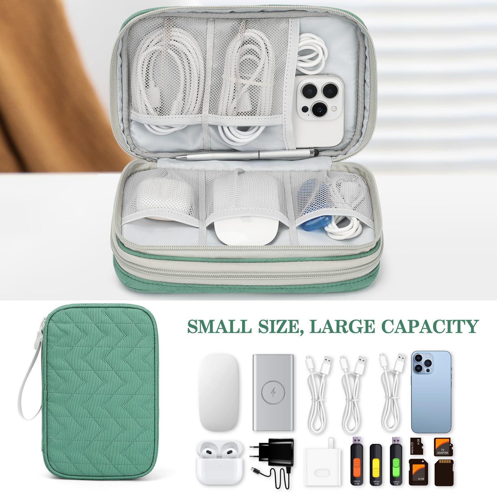 FYY All-in-One Travel Cable Organizer Pouch -  by Handbags Specialist Headquarter | Available at Handbags Specialist Headquarter