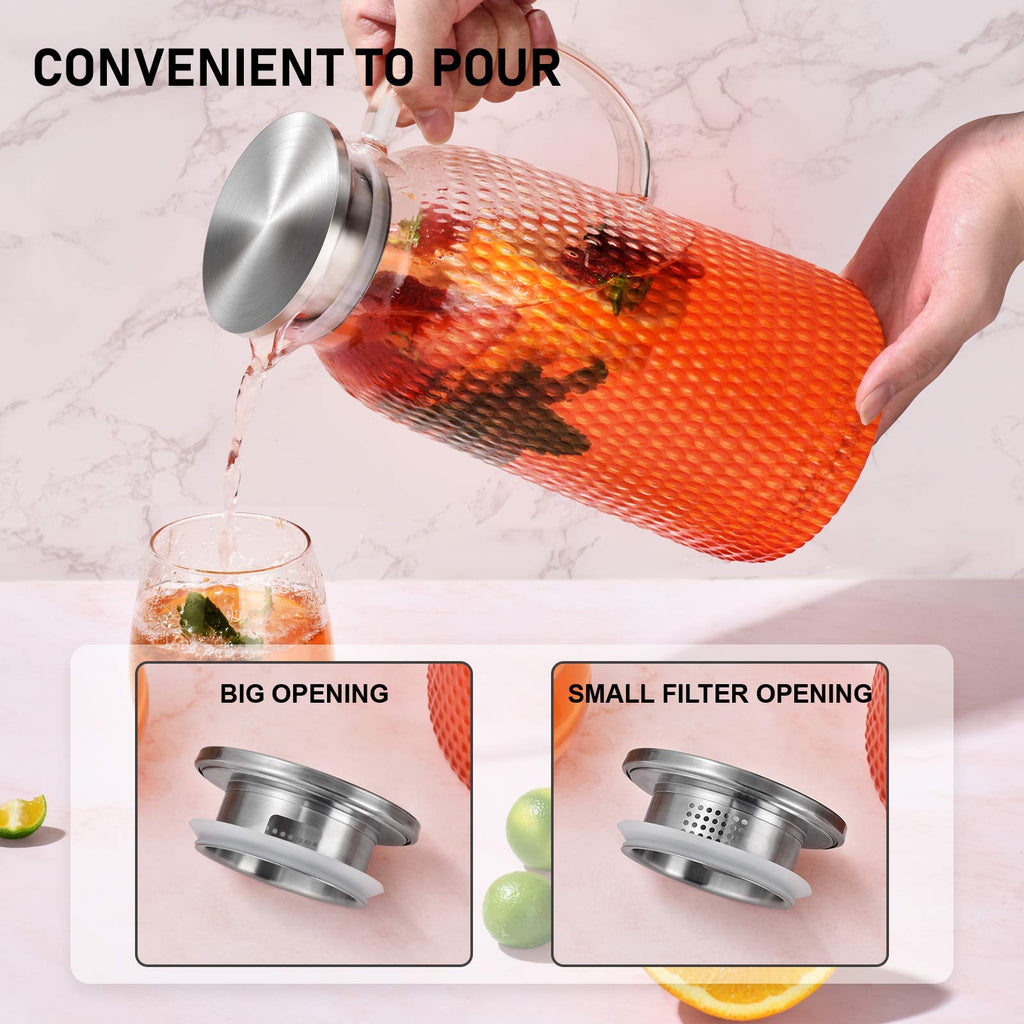 Aofmee Stainless Precision Pitcher - 68oz Borosilicate - Decor by Handbags Specialist Headquarter | Available at Handbags Specialist Headquarter