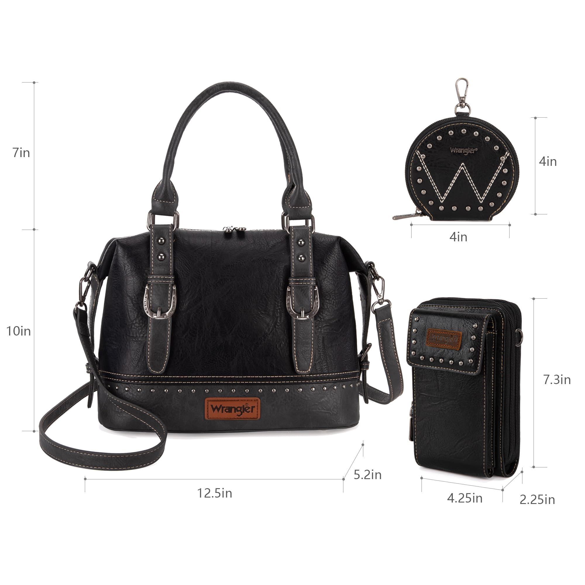 Wrangler Women's Trio: Satchel, Phone Bag & Coin Purse