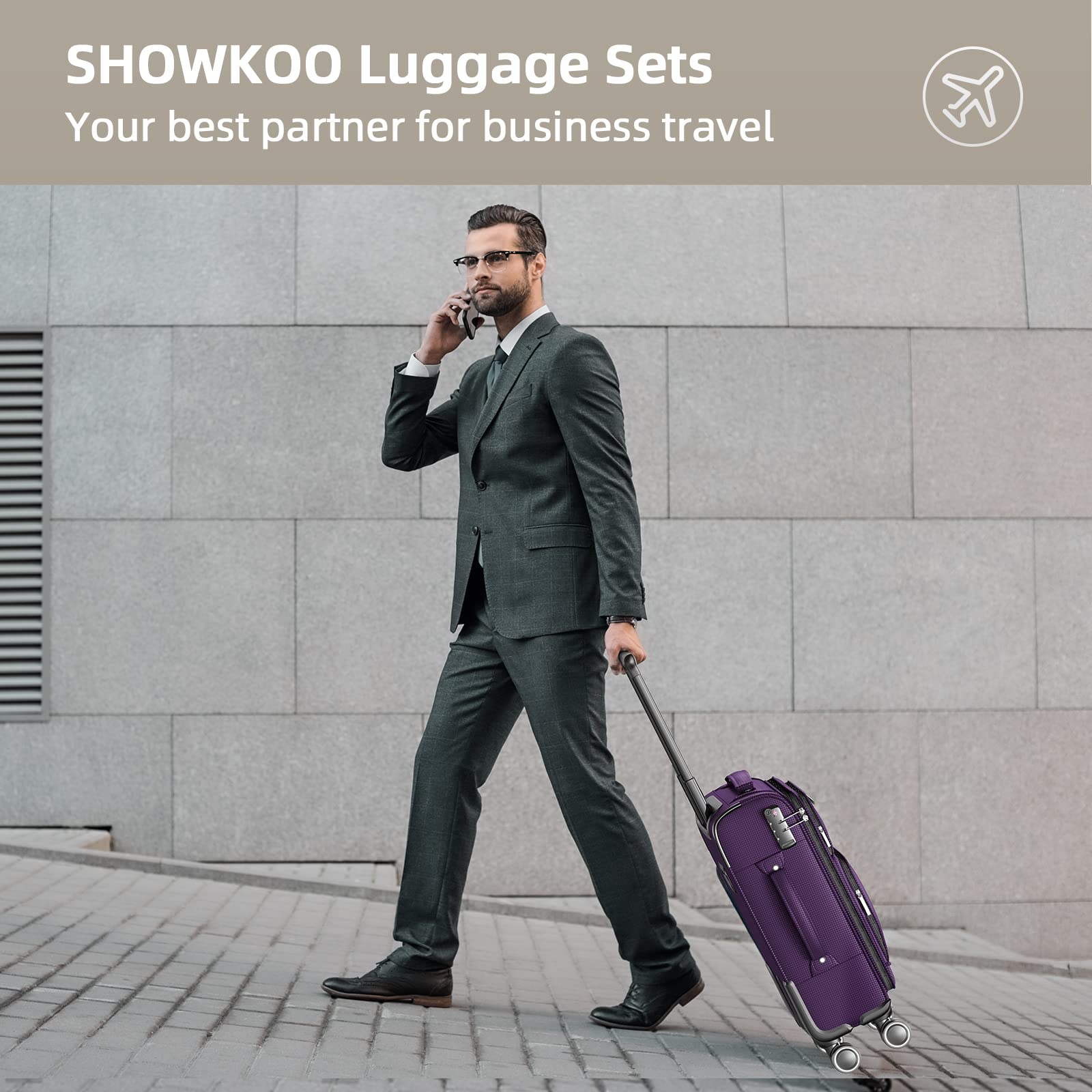 SHOWKOO Armygreen 3-Piece Expandable Luggage Set - Luggage Travel Bags by Handbags Specialist Headquarter | Available at Handbags Specialist Headquarter