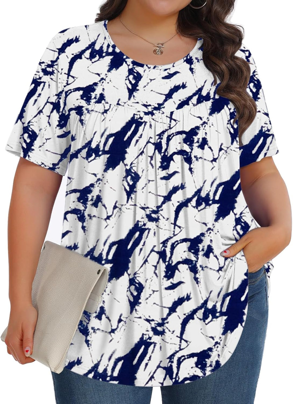 SoftTunic-Plus Crew SS - Tops by Handbags Specialist Headquarter | Available at Handbags Specialist Headquarter