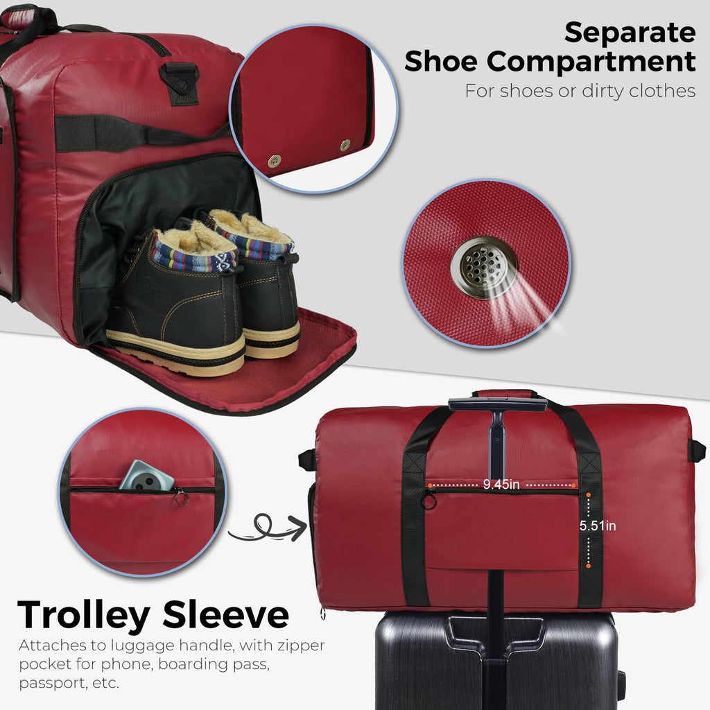 VoyageMax 65L Foldable Duffel - Water-Repellent