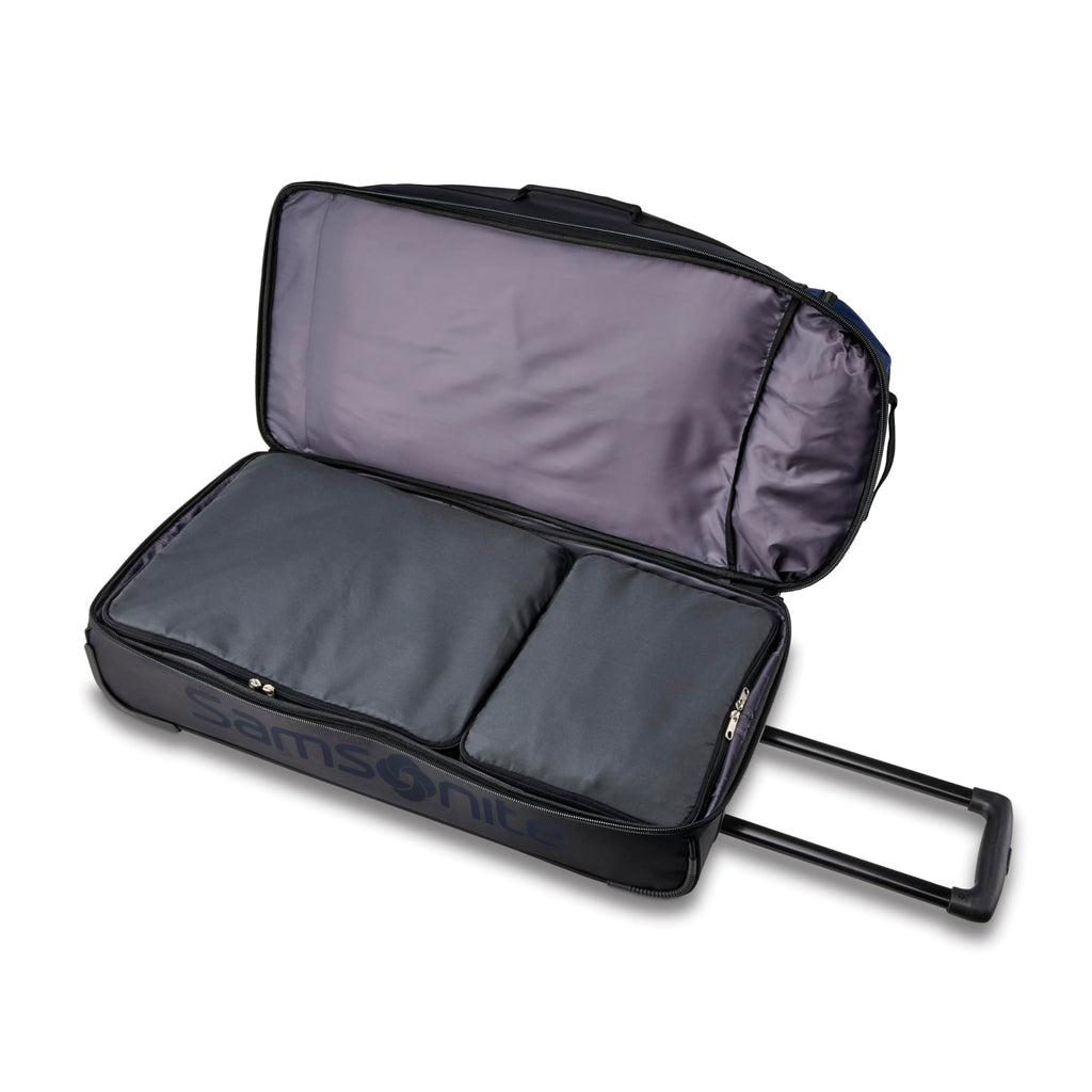 Andante 2 Rolling Duffel - 22 Sleek Black Travel Bag -  by Handbags Specialist Headquarter | Available at Handbags Specialist Headquarter