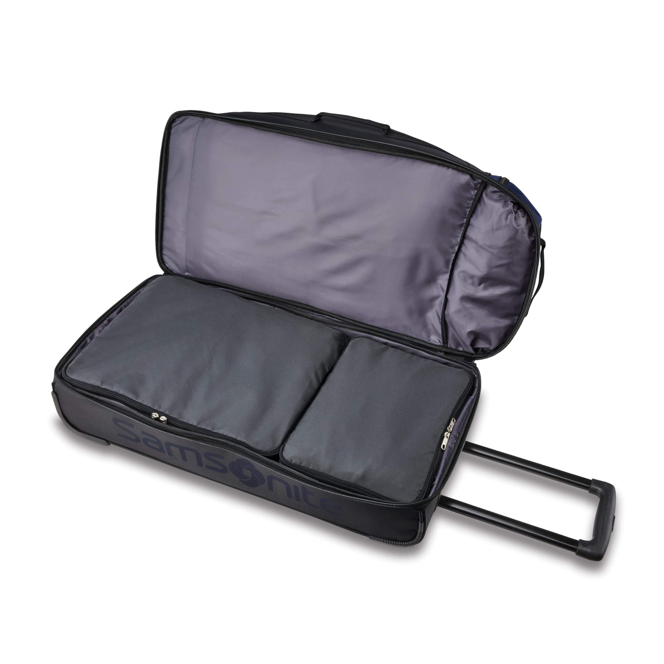 Andante 2 Rolling Duffel - 22 Sleek Black Travel Bag -  by Handbags Specialist Headquarter | Available at Handbags Specialist Headquarter