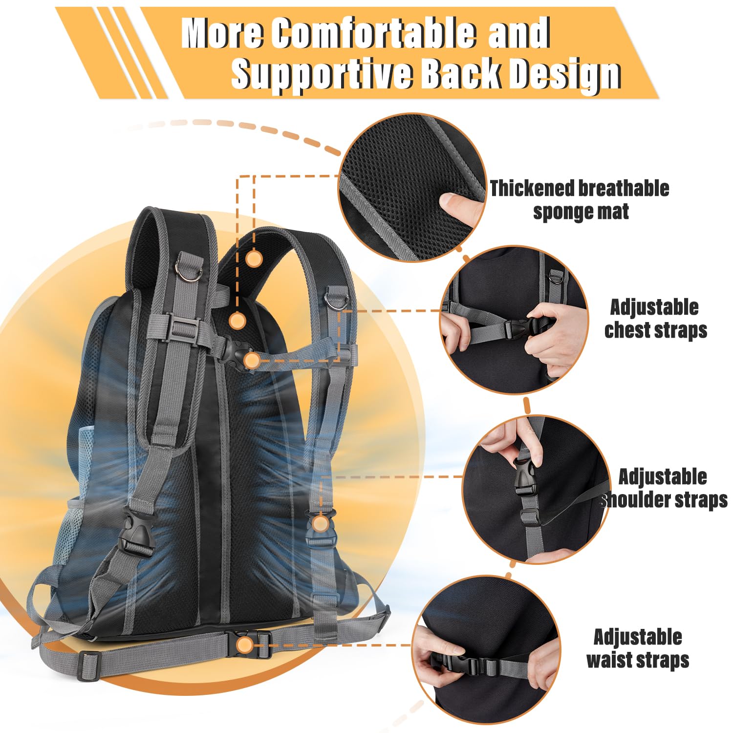 PawVentura: Adjustable Pet Carrier Backpack -  by Handbags Specialist Headquarter | Available at Handbags Specialist Headquarter