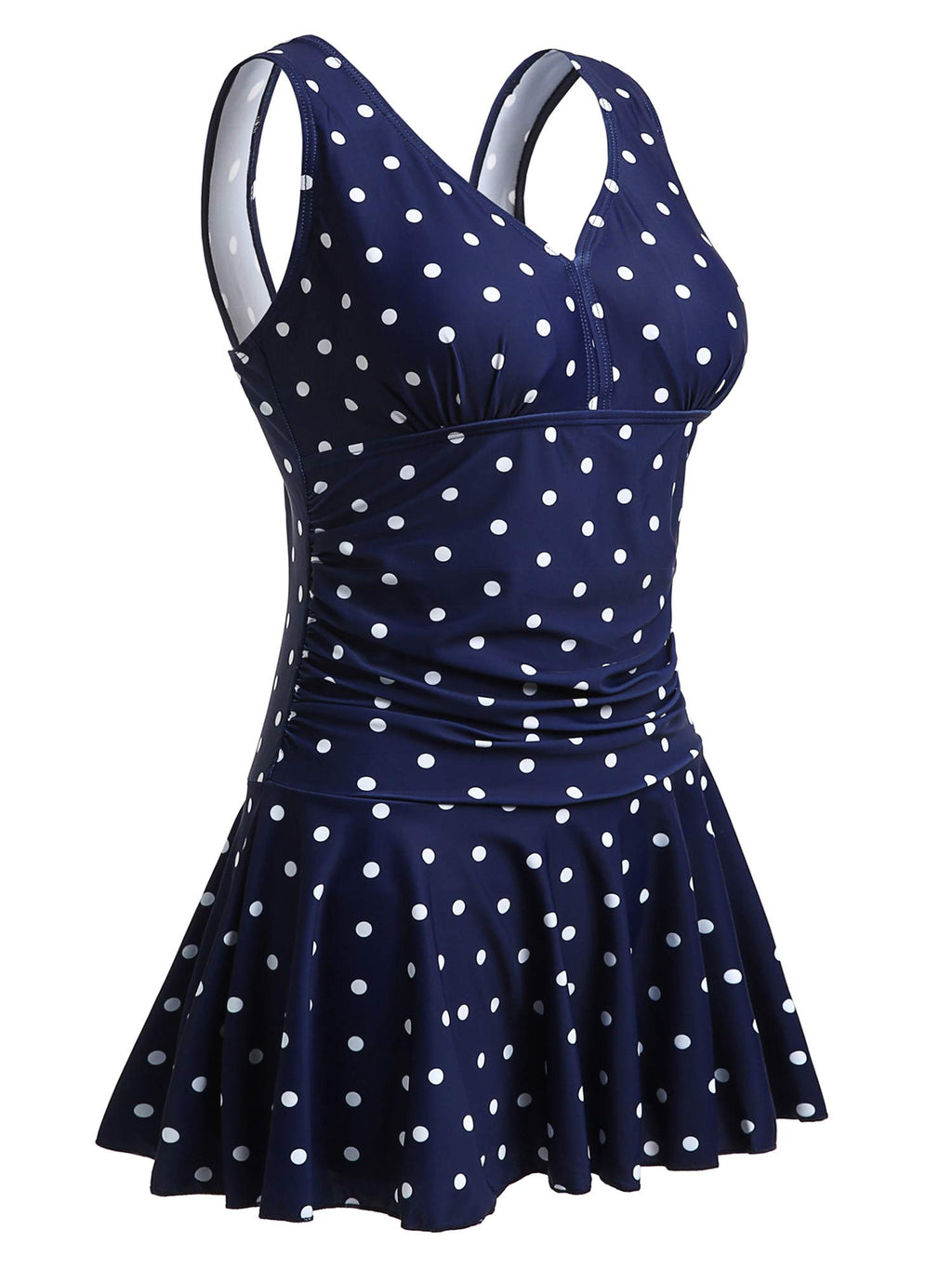 Plus Size Floral Shaping One Piece Swim Dress