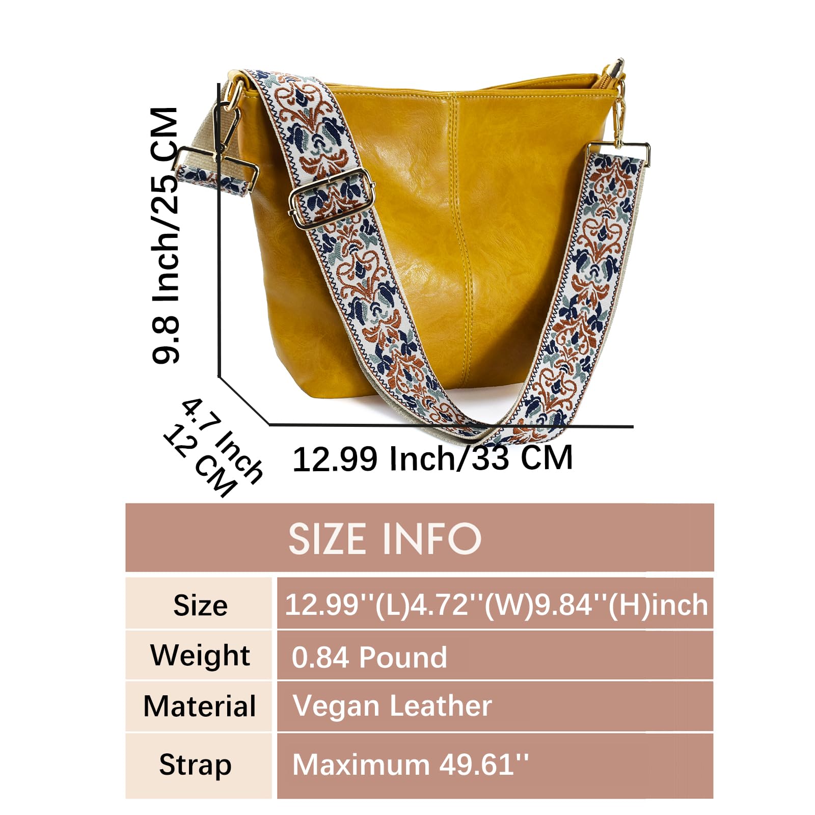 ChicHobo Vegan Leather Crossbody Bag with Strap -  by Handbags Specialist Headquarter | Available at Handbags Specialist Headquarter