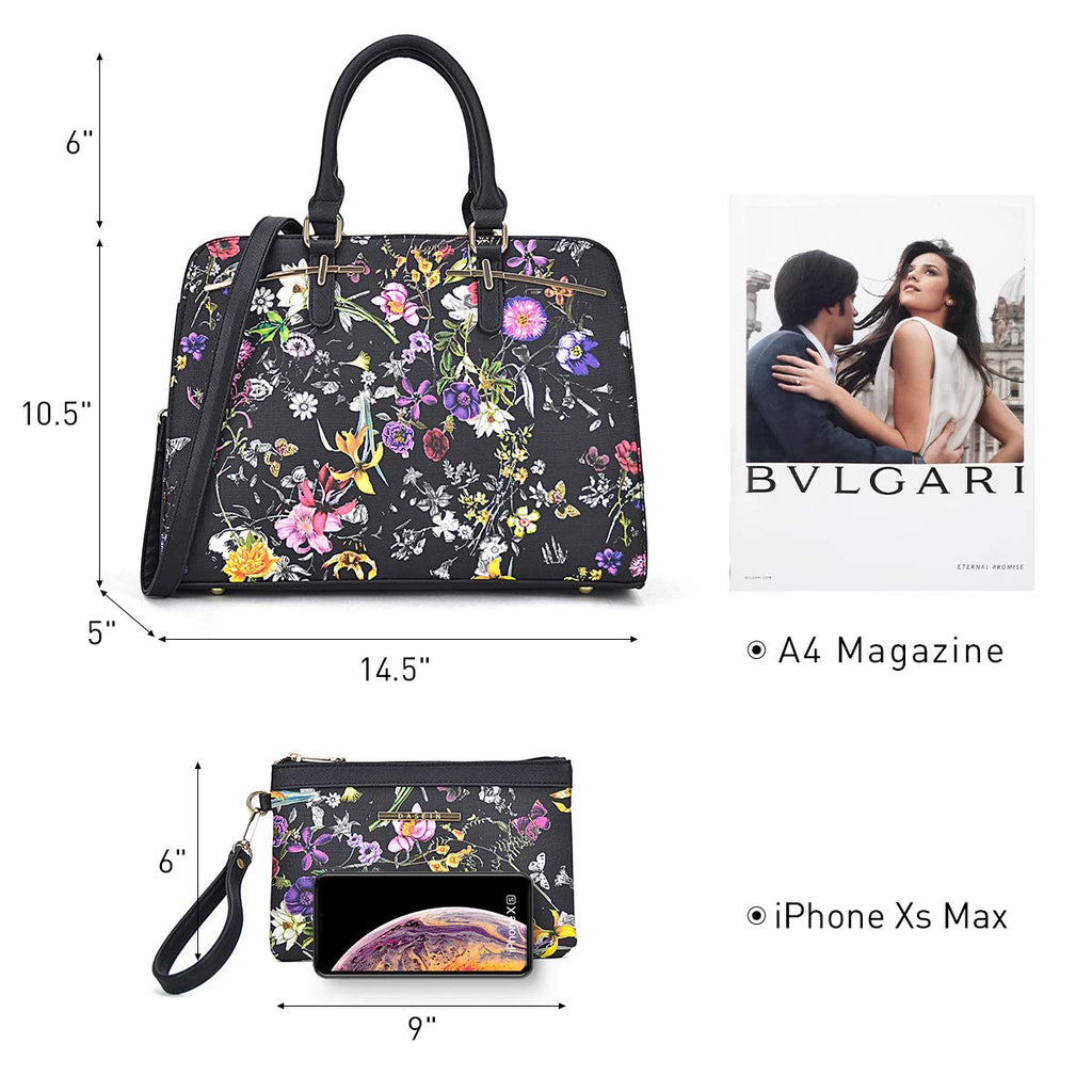 Women’s 2pc Tote & Wallet Handbag Set with 3 Compartments