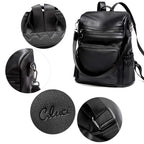 DUO-TONE Luxe Women's Leather Travel Backpack - Backpack Bags by Handbags Specialist Headquarter | Available at Handbags Specialist Headquarter