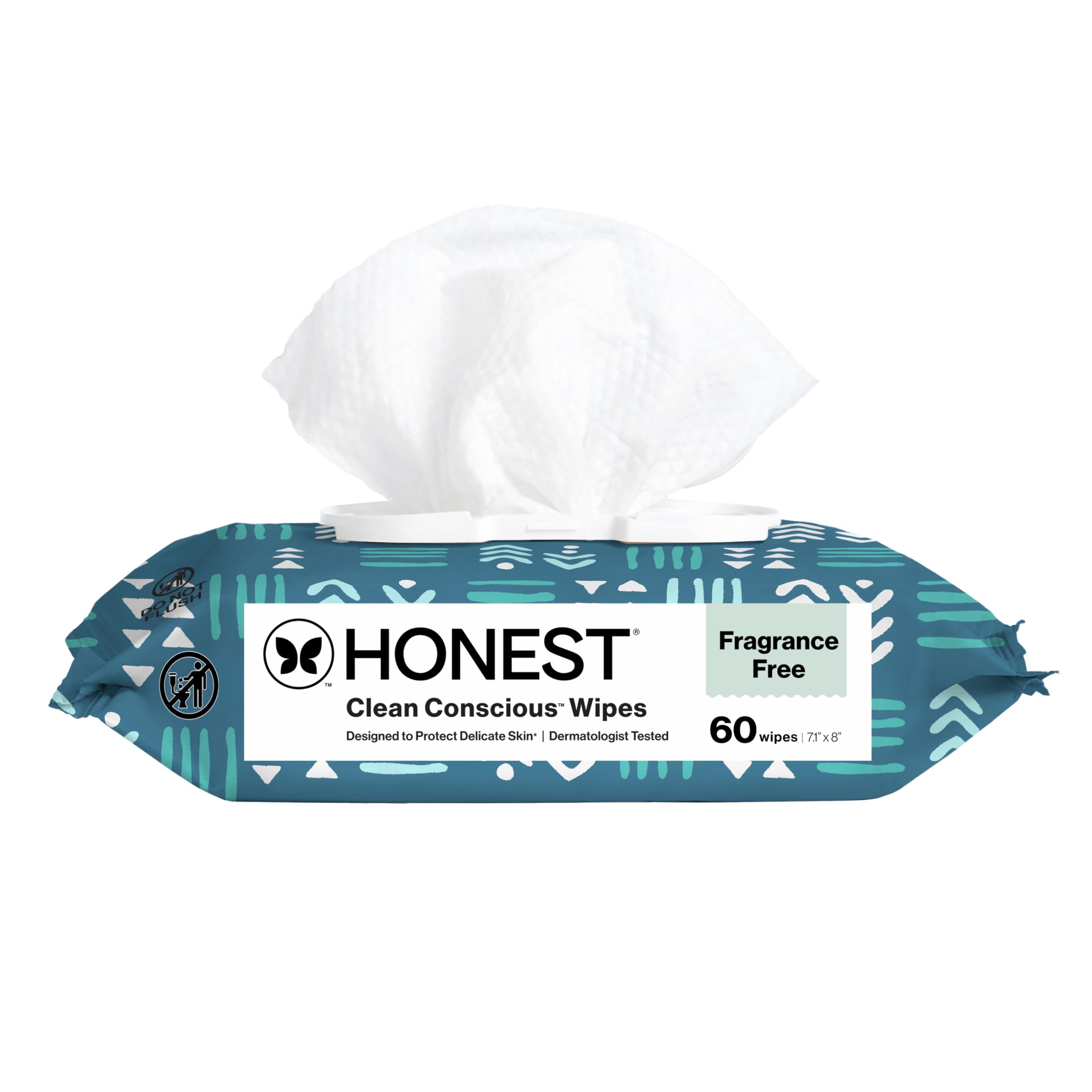 The Honest Company Hypoallergenic Multi-Use Baby Wipes for Sensitive Baby Skin, Pattern Play, 10 Count