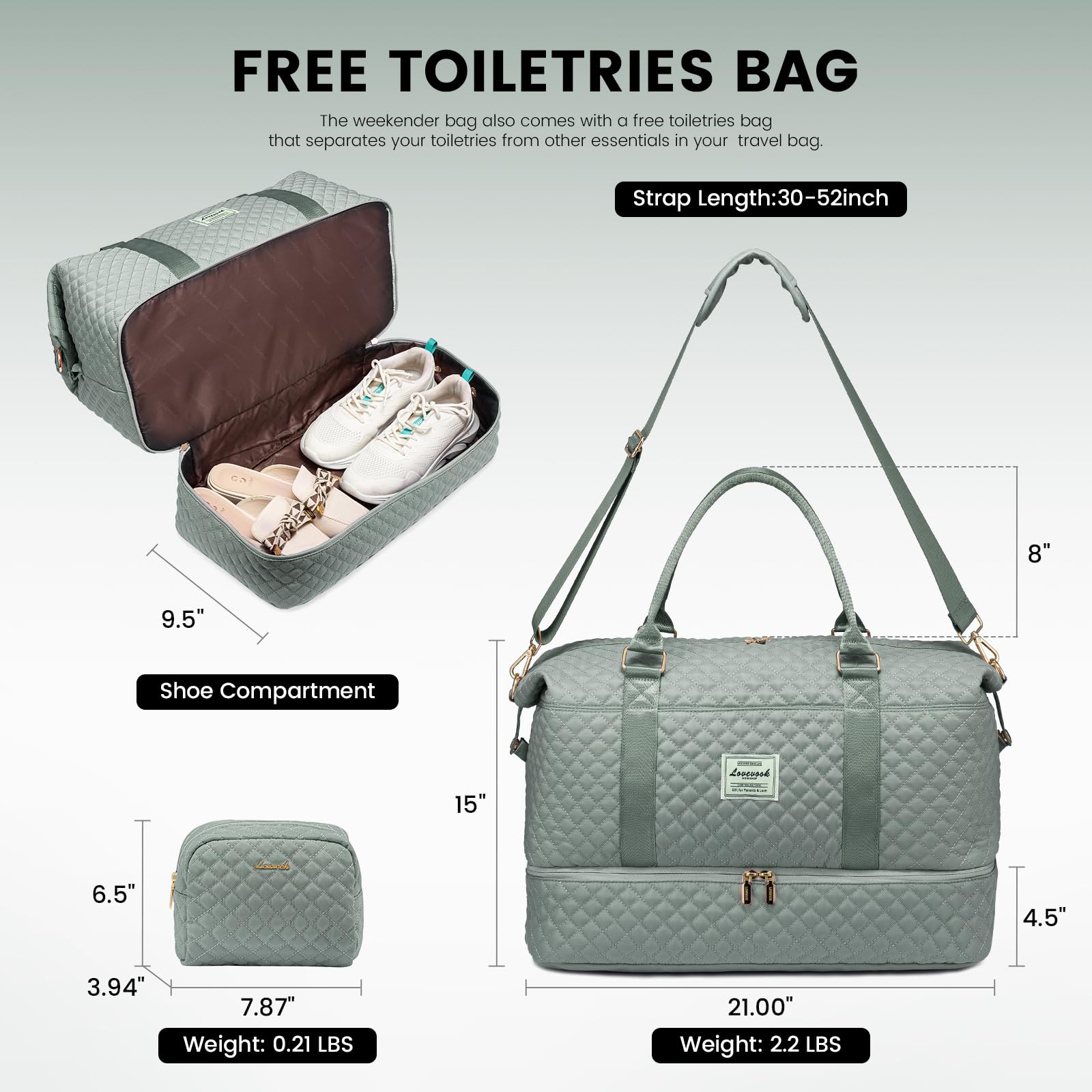 LOVEVOOK All-in-One Duffle: Travel & Gym Ready - Luggage Travel Bags by Handbags Specialist Headquarter | Available at Handbags Specialist Headquarter