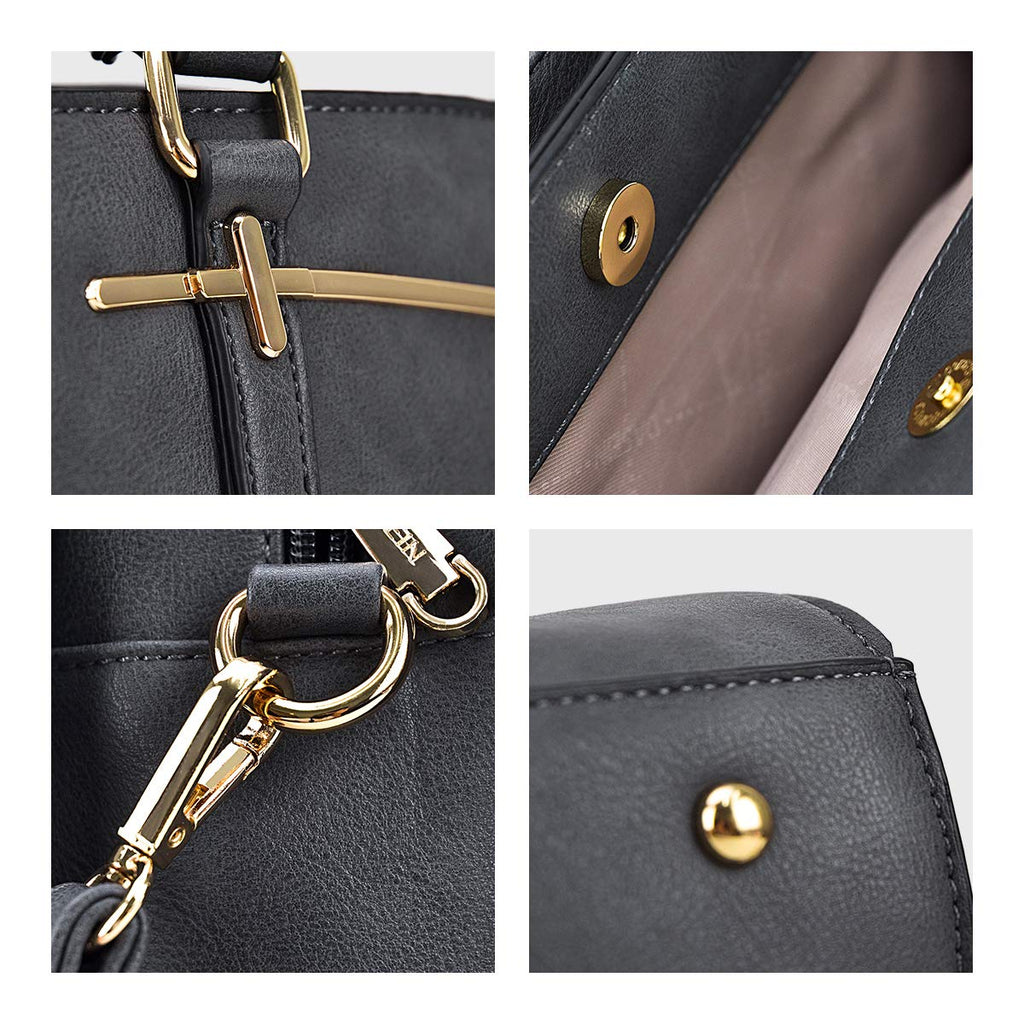 Women’s 2pc Tote & Wallet Handbag Set with 3 Compartments