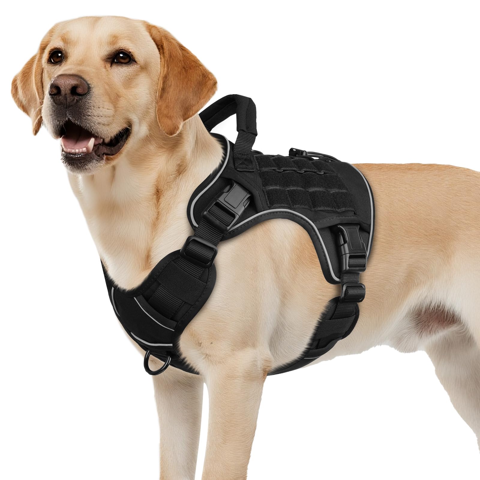 GuardianGrip Tactical Dog Vest - Large, Reflective, Green -  by Handbags Specialist Headquarter | Available at Handbags Specialist Headquarter