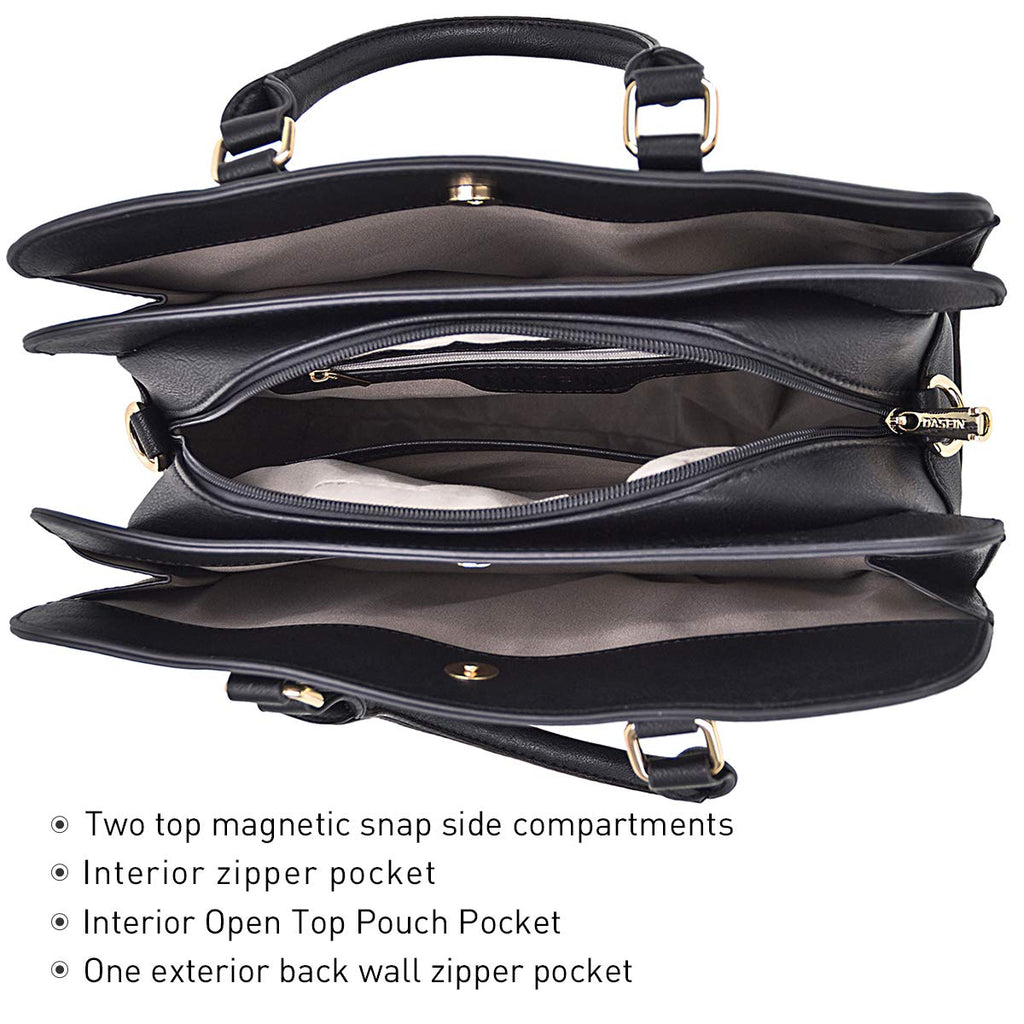 Women’s 2pc Tote & Wallet Handbag Set with 3 Compartments