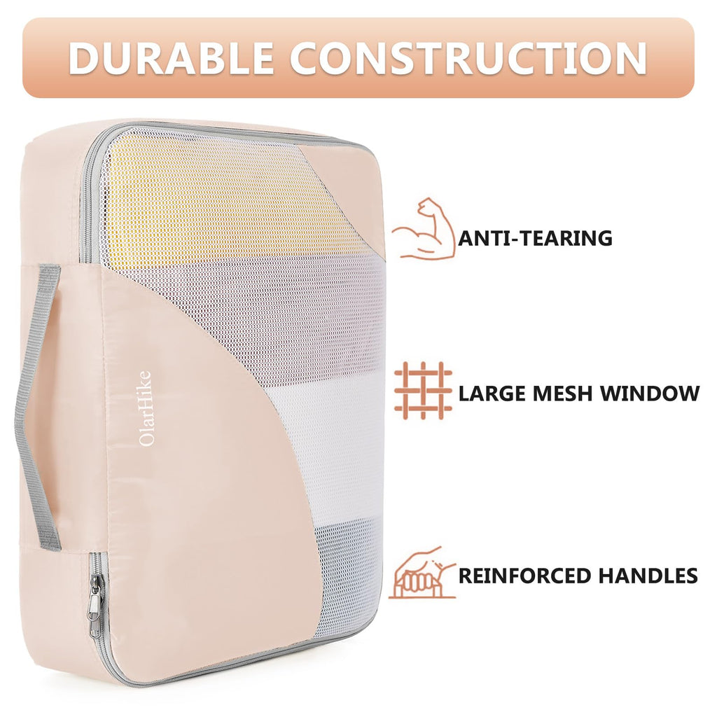 OlarHike Travel Cube Set - Cream Organizer & Gifts -  by Handbags Specialist Headquarter | Available at Handbags Specialist Headquarter