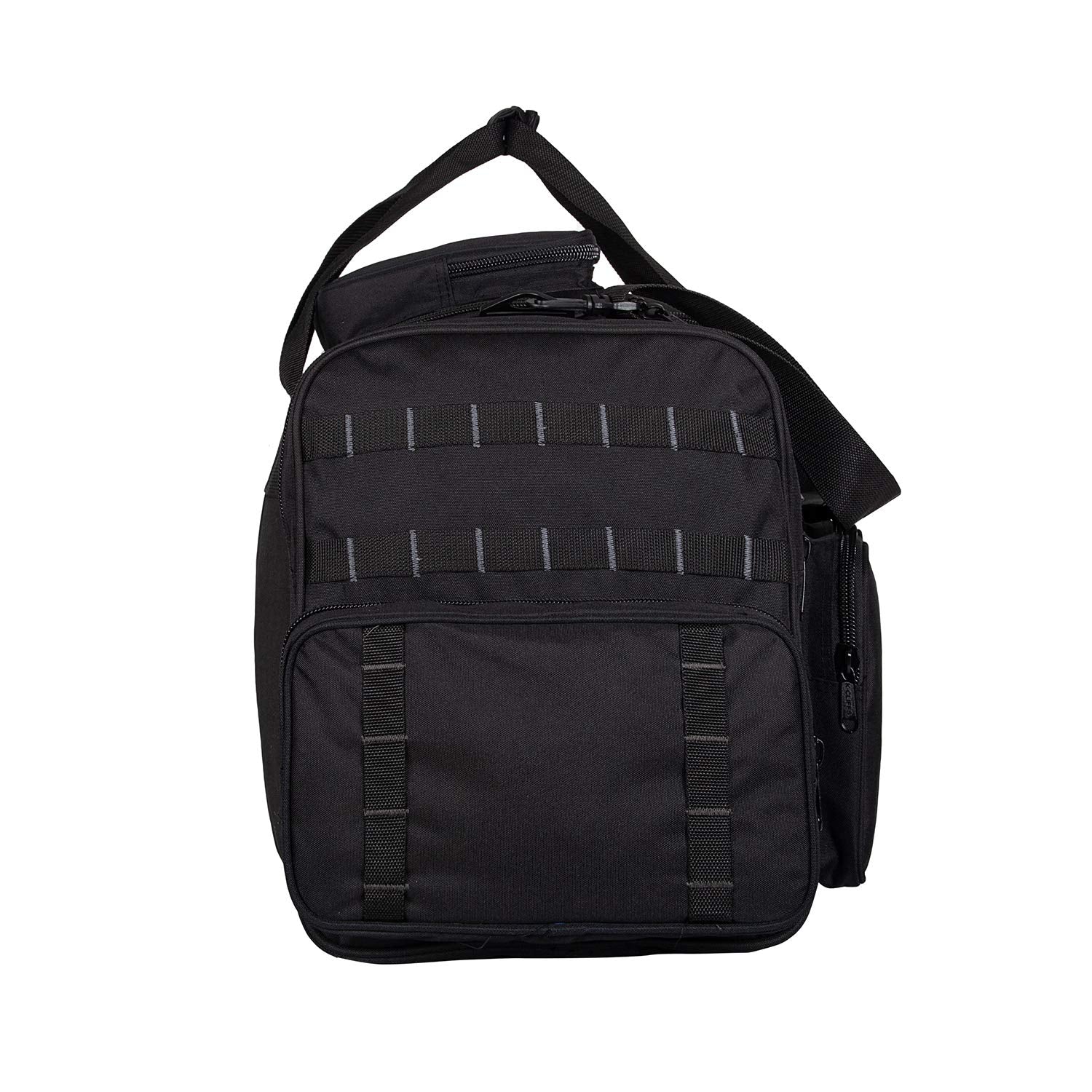 K-Cliffs Heavy Duty Tactical Range Duffel Quality Gear Travel Sports Gym Equipment Bag Military Molle Lockable Zippers with US Flag Patch 27 Inch Black – ##variant## 