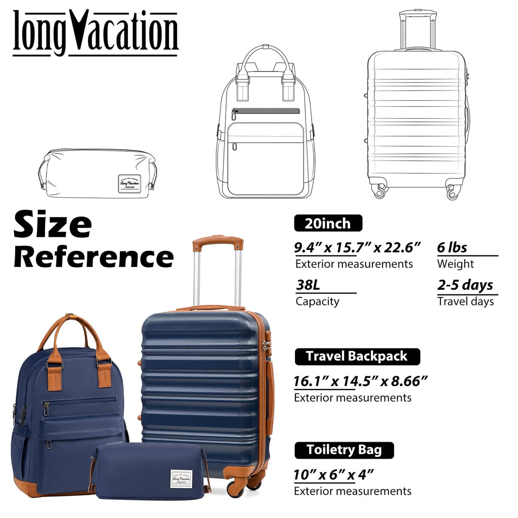 VoyagePro 6-Piece Hardshell Luggage Set - Luggage Travel Bags by Handbags Specialist Headquarter | Available at Handbags Specialist Headquarter