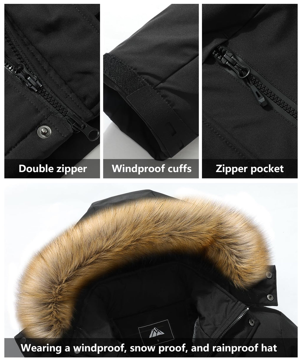Men's Waterproof Warm Ski Snow Jacket Parka