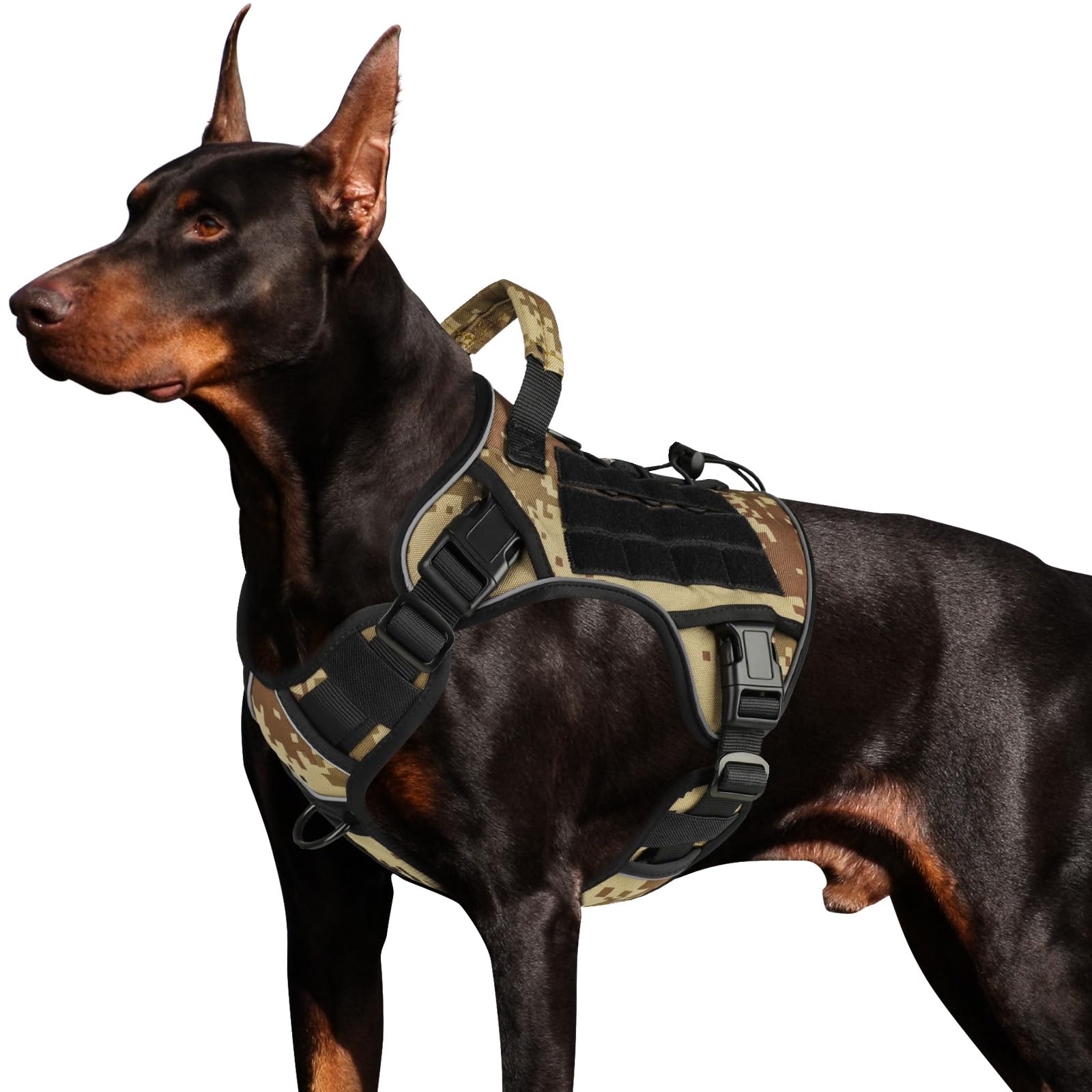 GuardianGrip Tactical Dog Vest - Large, Reflective, Green -  by Handbags Specialist Headquarter | Available at Handbags Specialist Headquarter