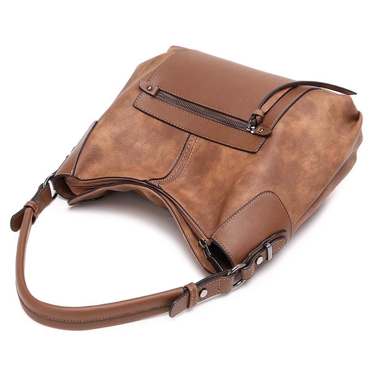 Lapsting Boho Faux Leather Hobo Shoulder Bag