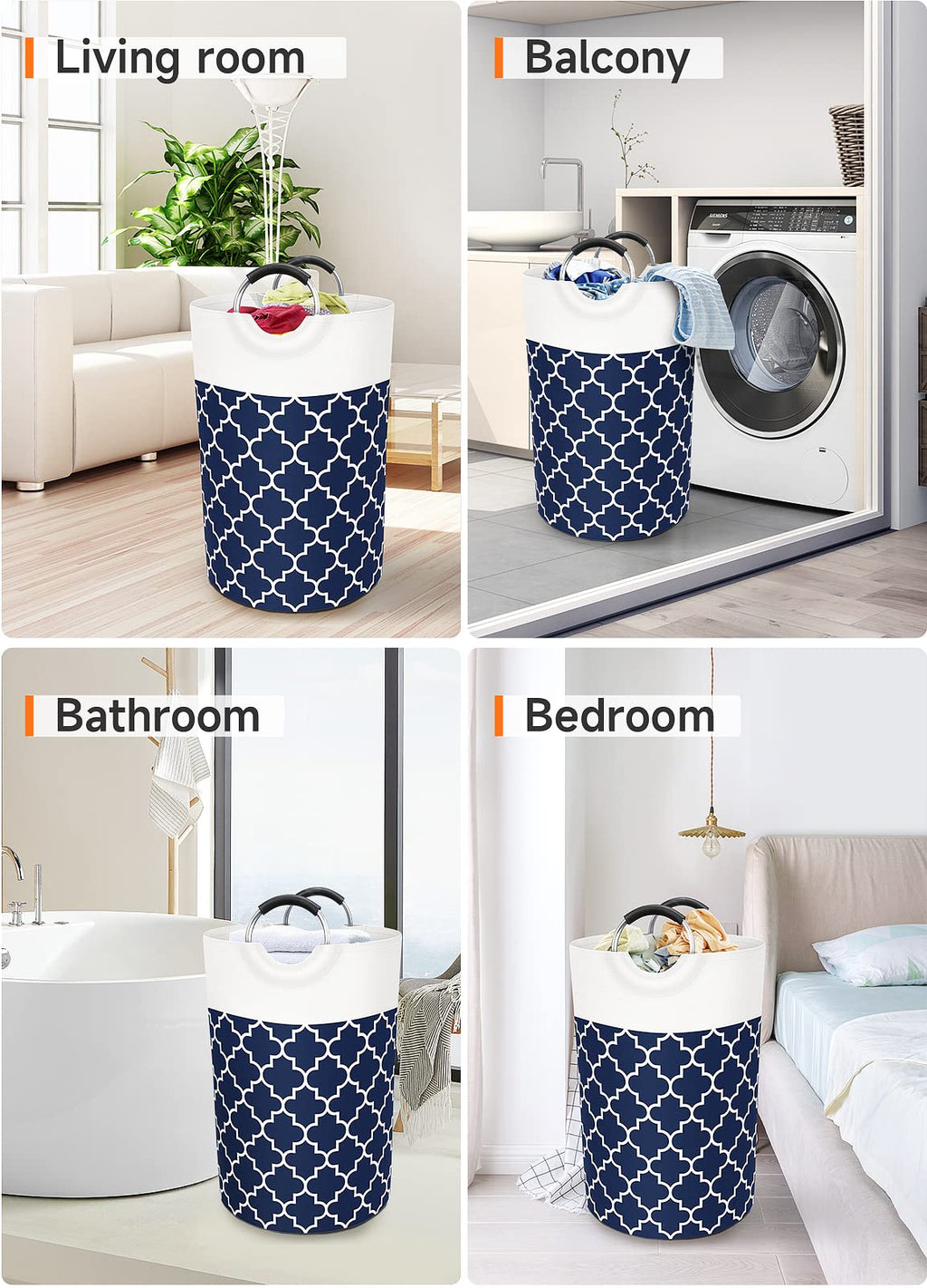 Collapsible Hamper Bag - Grey - Laundry Baskets by Handbags Specialist Headquarter | Available at Handbags Specialist Headquarter