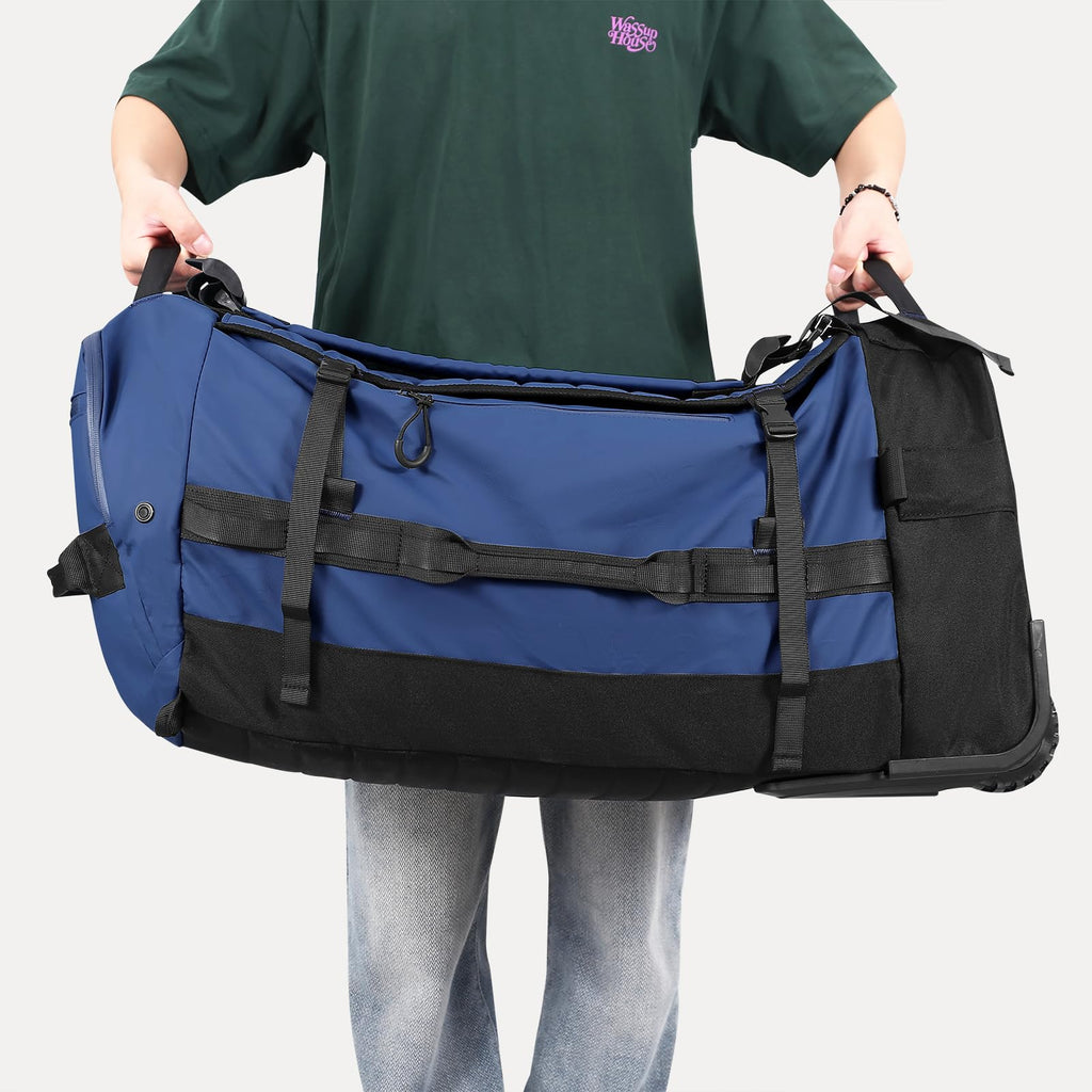 AquaRoll 29 Quilted Wheeled Duffle Backpack -  by Handbags Specialist Headquarter | Available at Handbags Specialist Headquarter