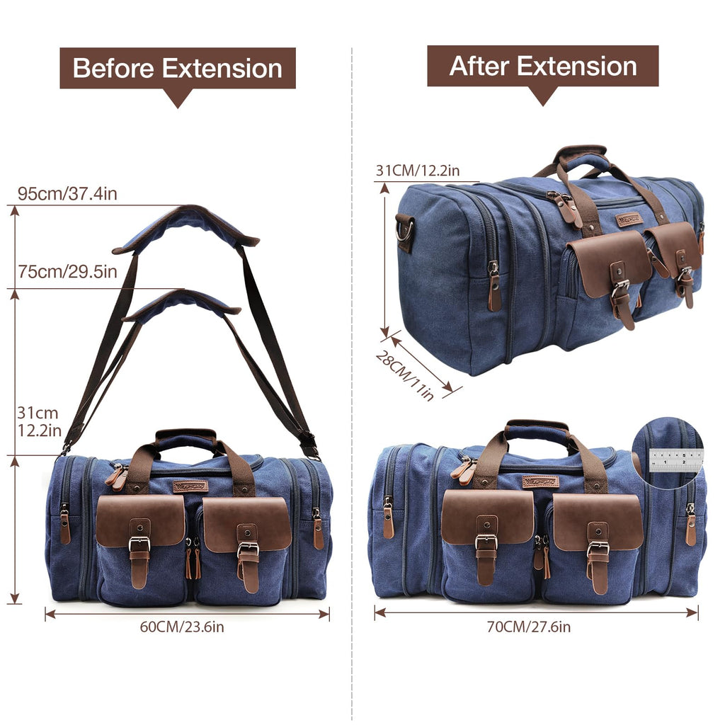 Wildroad 50L Waxed Canvas Waterproof Duffle Bag