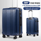 Coolife Expandable Spinner Luggage Set - 3 Piece