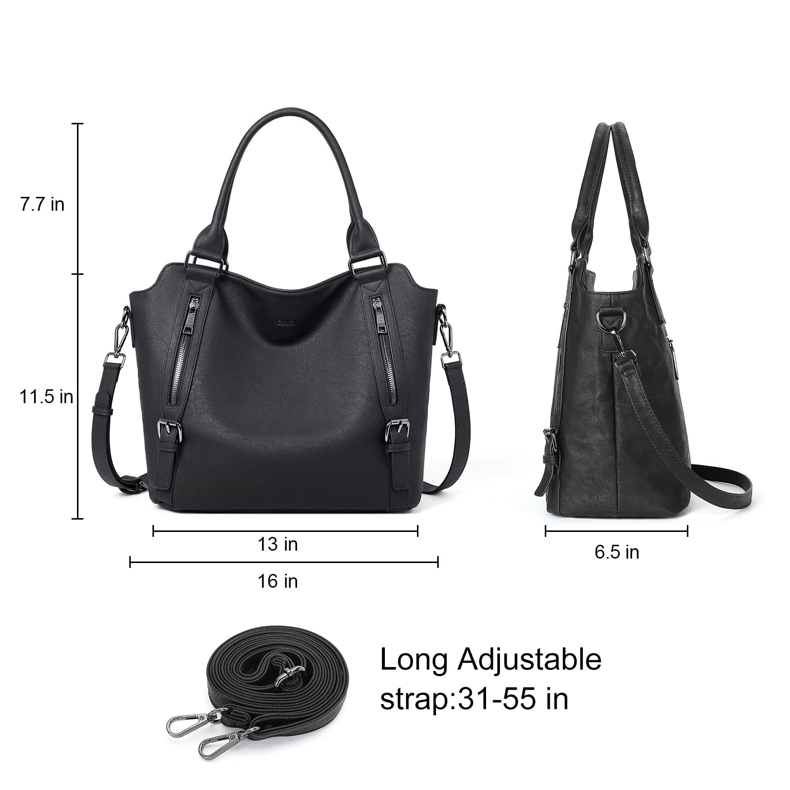 CLUCI Eco Luxe Vegan Leather Tote Bag - Bucket Bag by Handbags Specialist Headquarter | Available at Handbags Specialist Headquarter