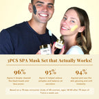 RadiantGlow Trio: Turmeric, Green Tea & Mud Mask Set -  by Handbags Specialist Headquarter | Available at Handbags Specialist Headquarter