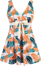 Plus Size Tummy Control Swimdress with Boyshorts