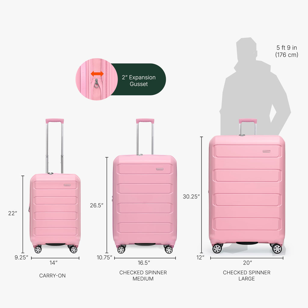 Traveler's Choice Indestructible 22 Spinner Carry-on - Luggage Travel Bags by Handbags Specialist Headquarter | Available at Handbags Specialist Headquarter
