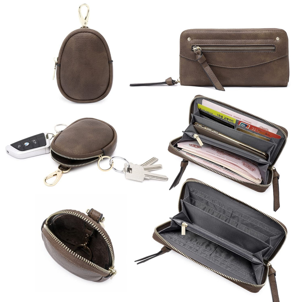 Lapsting Boho Faux Leather Hobo Shoulder Bag
