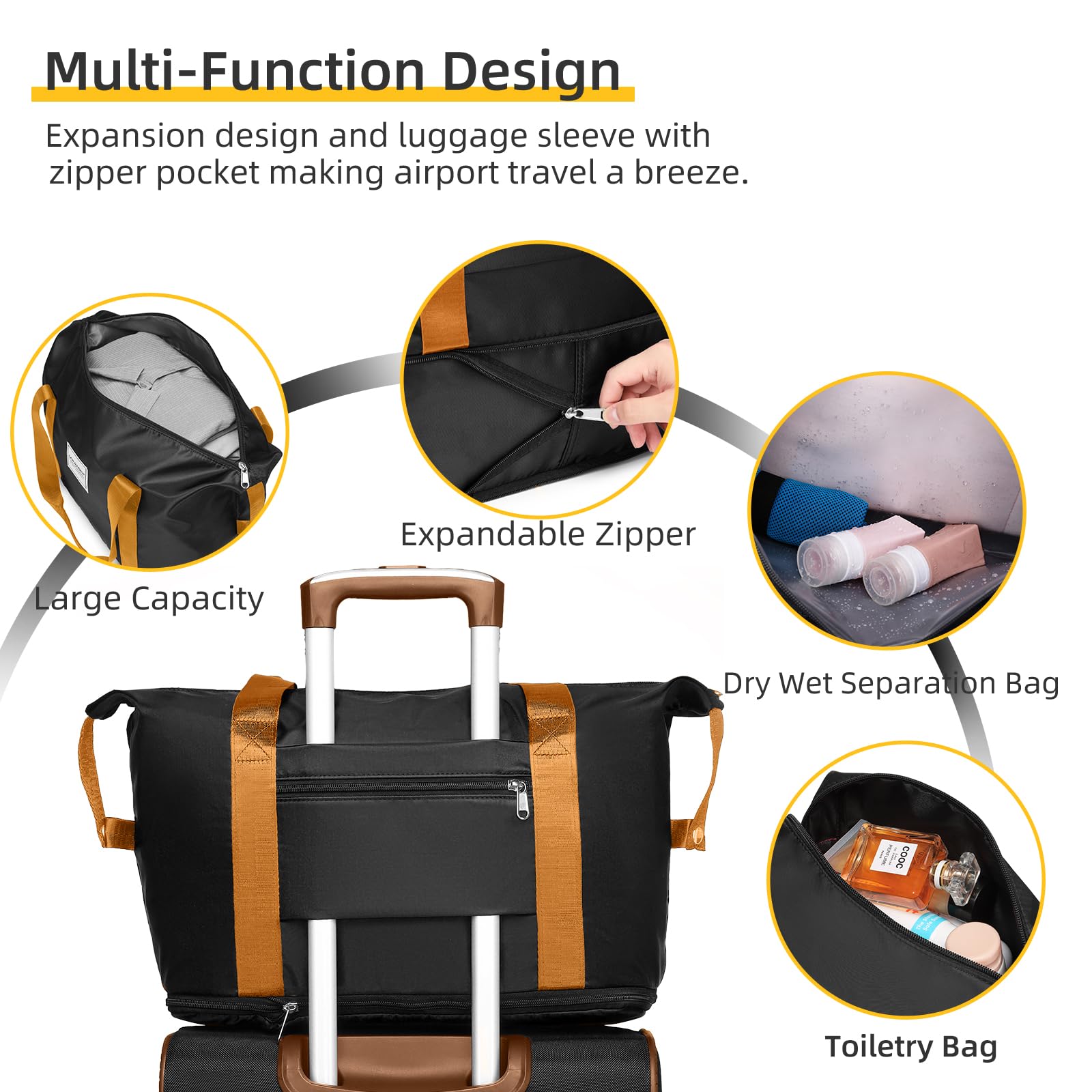 LARVENDER Expandable 5-Piece Spinner Luggage Set -  by Handbags Specialist Headquarter | Available at Handbags Specialist Headquarter