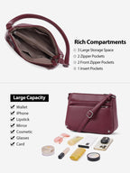 WestBronco ZipSatchel: Women's Medium Crossbody Bag - Handbags by Handbags Specialist Headquarter | Available at Handbags Specialist Headquarter