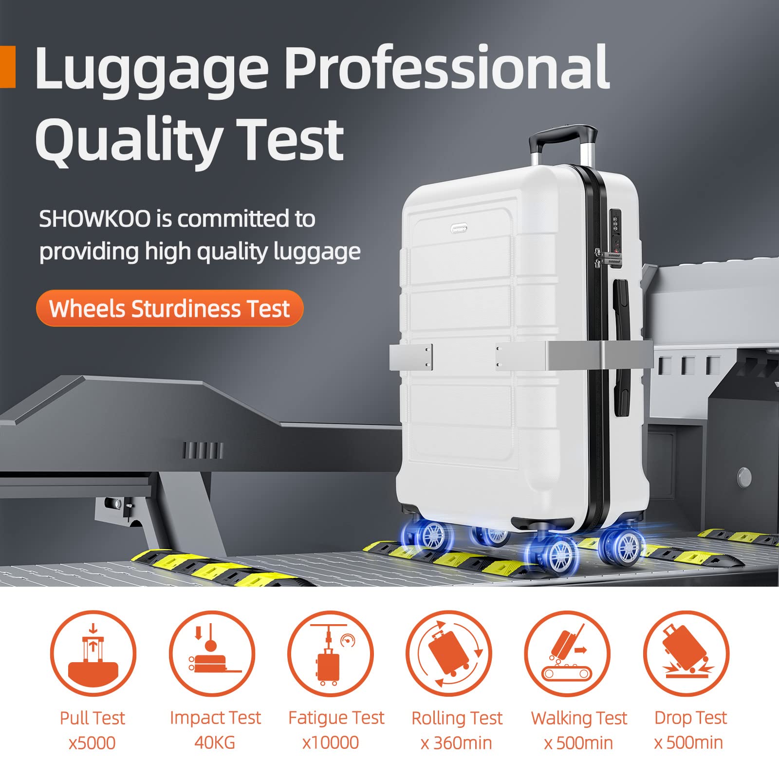 Expandable ShowKoo Suitcase - Durable & TSA Lock - Luggage Travel Bags by Handbags Specialist Headquarter | Available at Handbags Specialist Headquarter