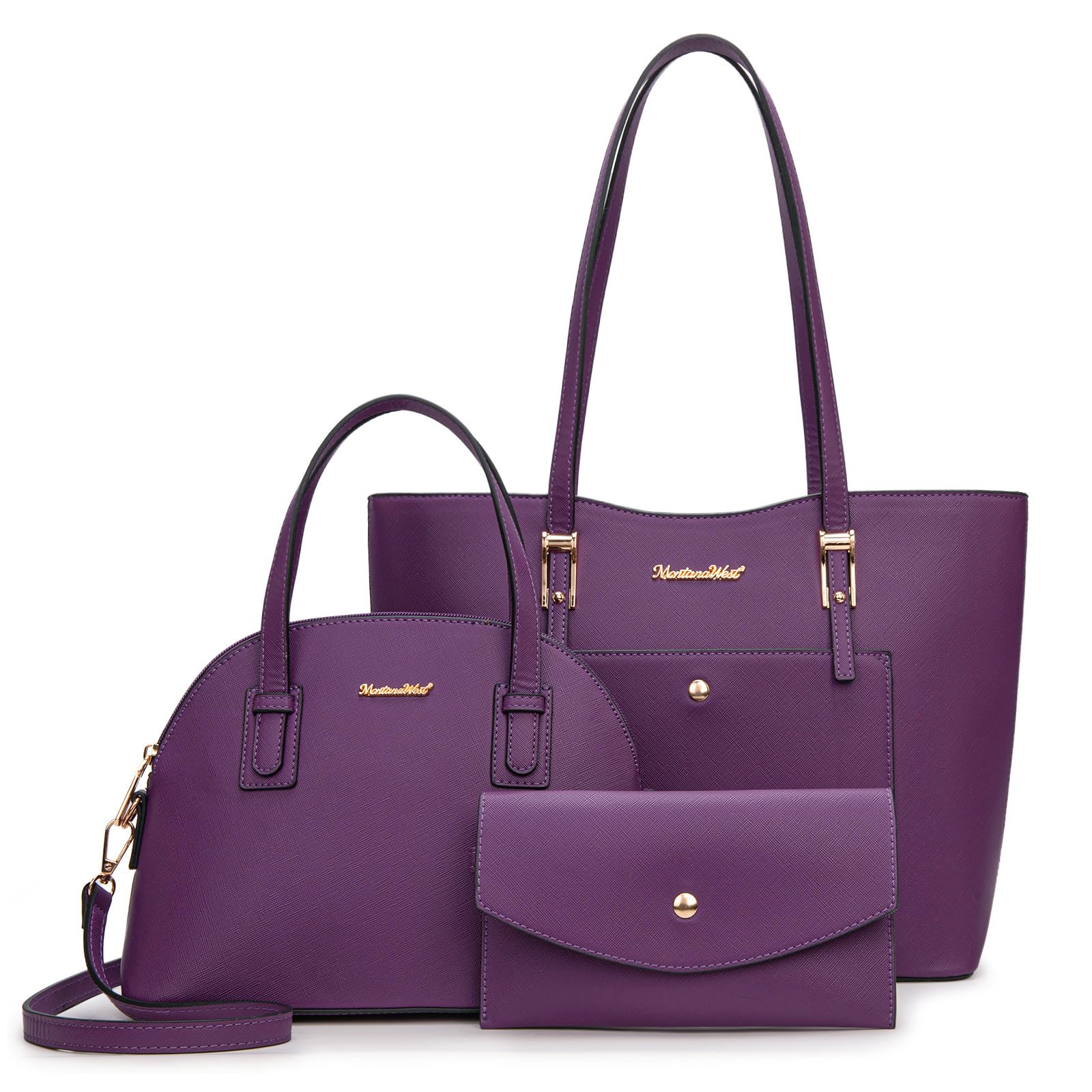 Montana West Luxe Trio: Tote, Wallet & Satchel Set